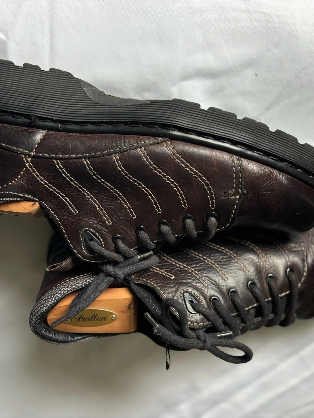 Dr. Martens Brown Leather Lace-Up Slip-On Loafers
